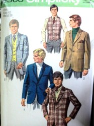 8368 MEN'S 2-3 BUTTON SHAPE JACKET,VEST 1969 PATTERN 42''CHEST